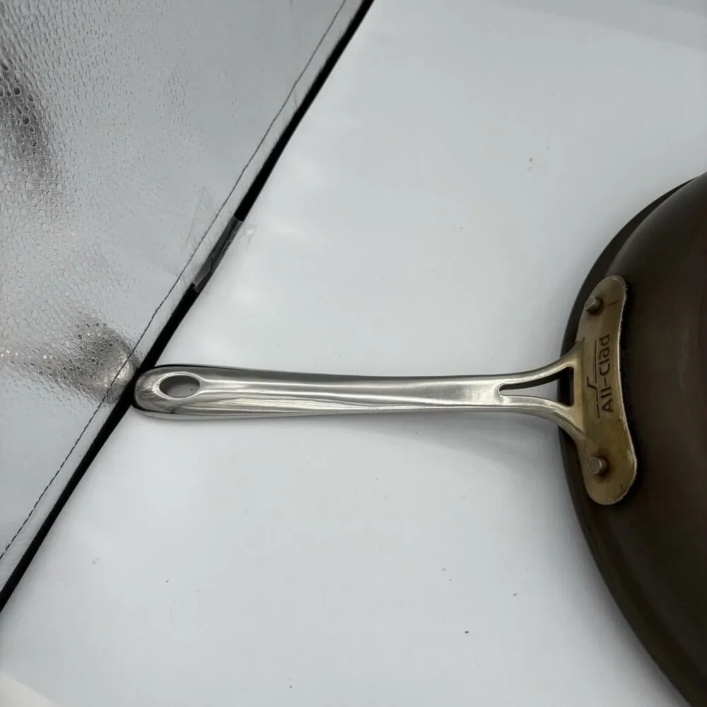 All-Clad Frying Pan‎ 12 Inch Skillet Nonstick Long Handle No Lid Side